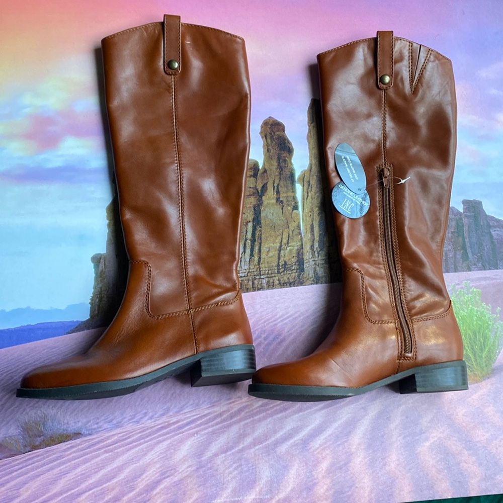 INC NWT Fawne wide-calf riding boots.
